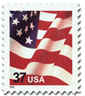 Image of a calendar page and a flag stamp